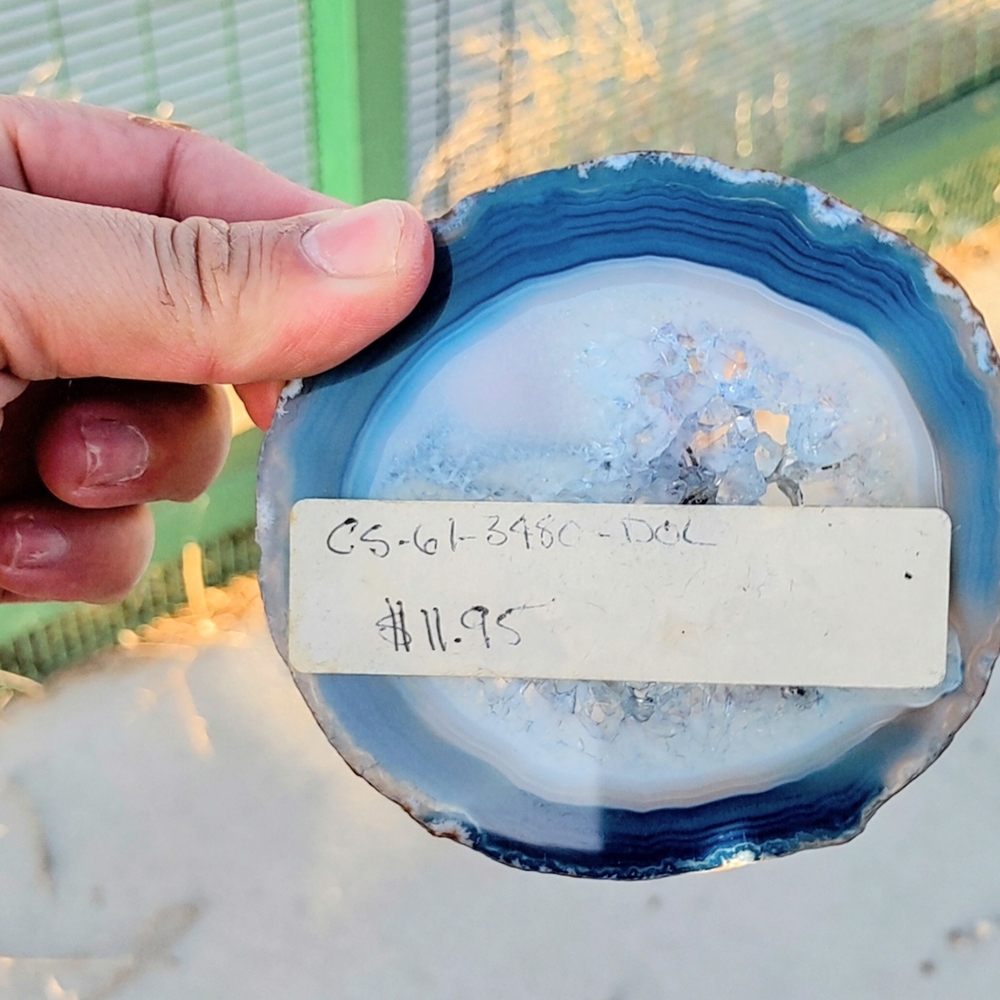 Stunning Blue Agate Slice